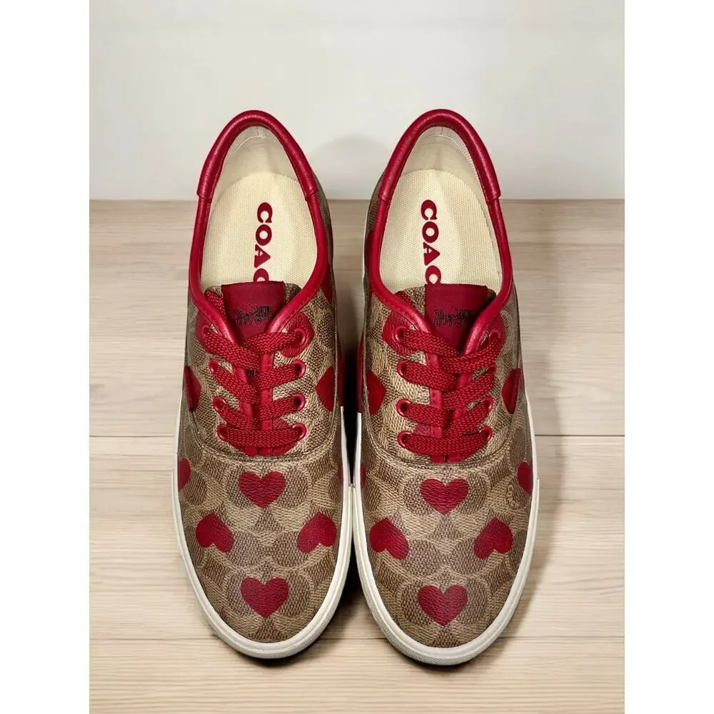 Coach C9056 CitySole Skate Sneaker With Heart Print – Size 8.5B